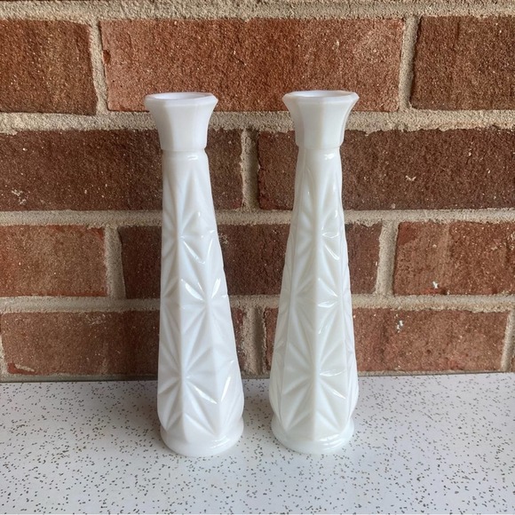 Vintage Other - Milk Glass Vases